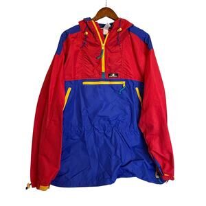 VTG Sierra Designs 90s Colorblock Anorak Jacket Red Blue Yellow Men's Large